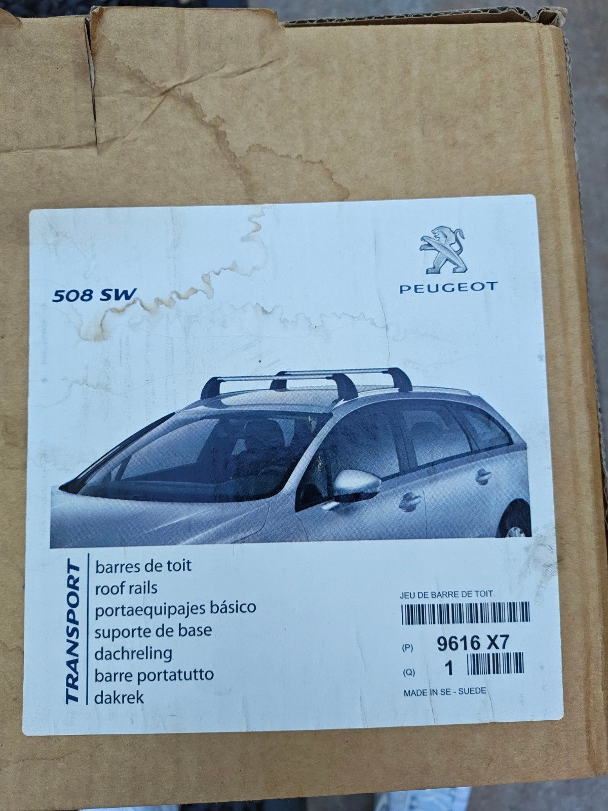 Originele Peugeot 508 SW dakdragers - Zo goed als nieuw, Ophalen