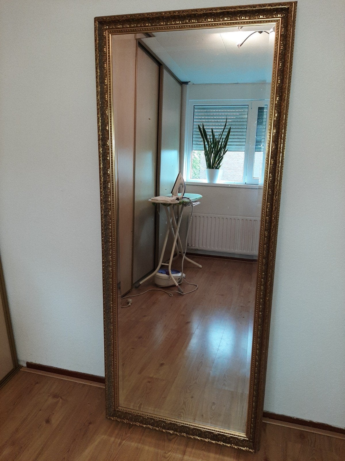 grote antieke spiegel, Huis en Inrichting, Woonaccessoires | Spiegels, Ophalen, Zo goed als nieuw, 150 tot 200 cm, Rechthoekig