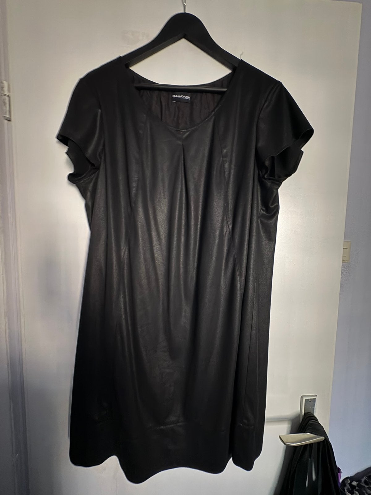 Samoon( by Gerry Weber) lederlook tuniek/jurkje, nieuw, Ophalen of Verzenden, Nieuw, Zwart, Jurk