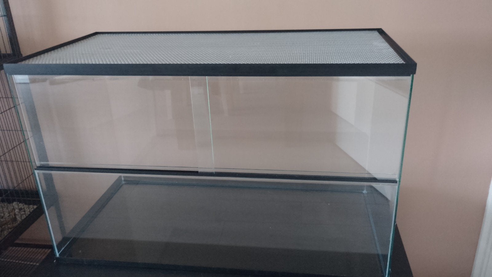 Hamster Terrarium (80x40x50) van glas met schuifruiten, Zo goed als nieuw, Muis, 75 tot 110 cm, Ophalen