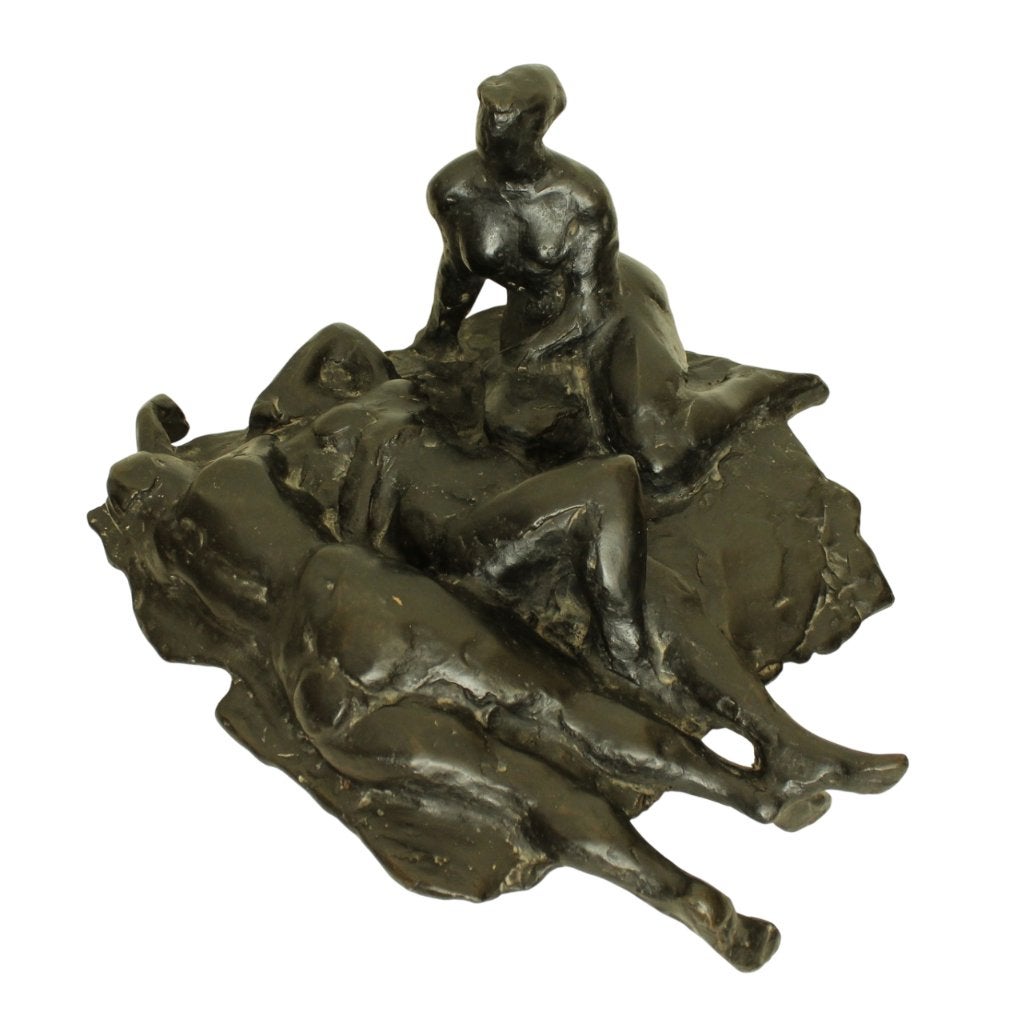 BRONZEN BEELD Eric Claus DE BAADSTERS, Antiek en Kunst, Ophalen, Brons, Beeld