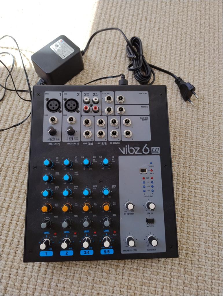 LD Systems VIBZ 6 Mengpaneel - Compacte Mixer, Ophalen of Verzenden, Zo goed als nieuw, 5 tot 10 kanalen, Microfooningang