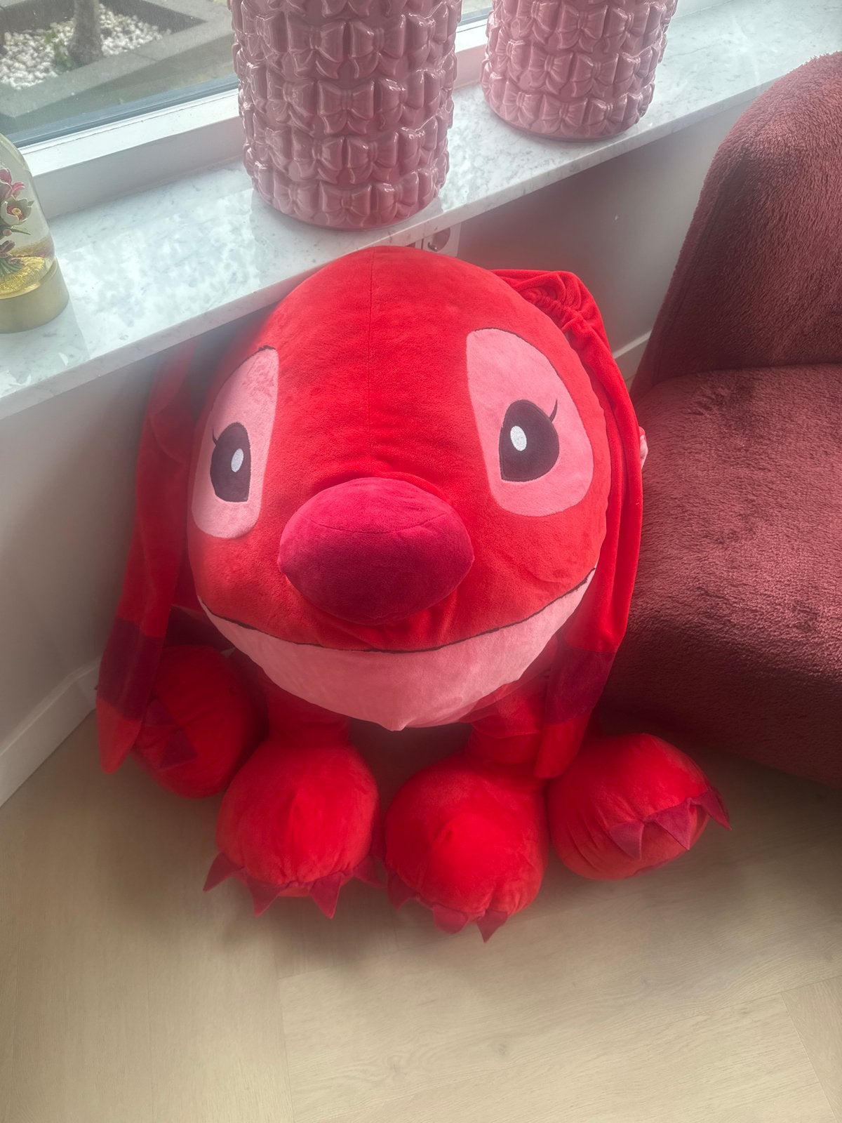Grote rode Stitch knuffel - Lilo & Stitch, Disney, Overige typen, Ophalen of Verzenden, Zo goed als nieuw