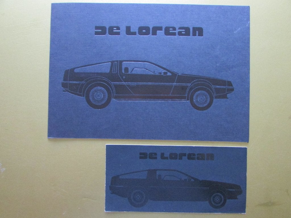 1981 DeLorean brochure + foldertje, Engels, Ophalen of Verzenden, Zo goed als nieuw, Overige merken