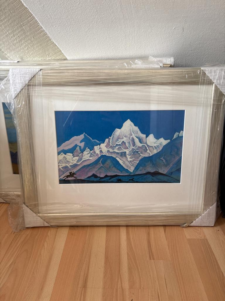 Schilderij berglandschap print - 50x65 cm, Ophalen, Zo goed als nieuw