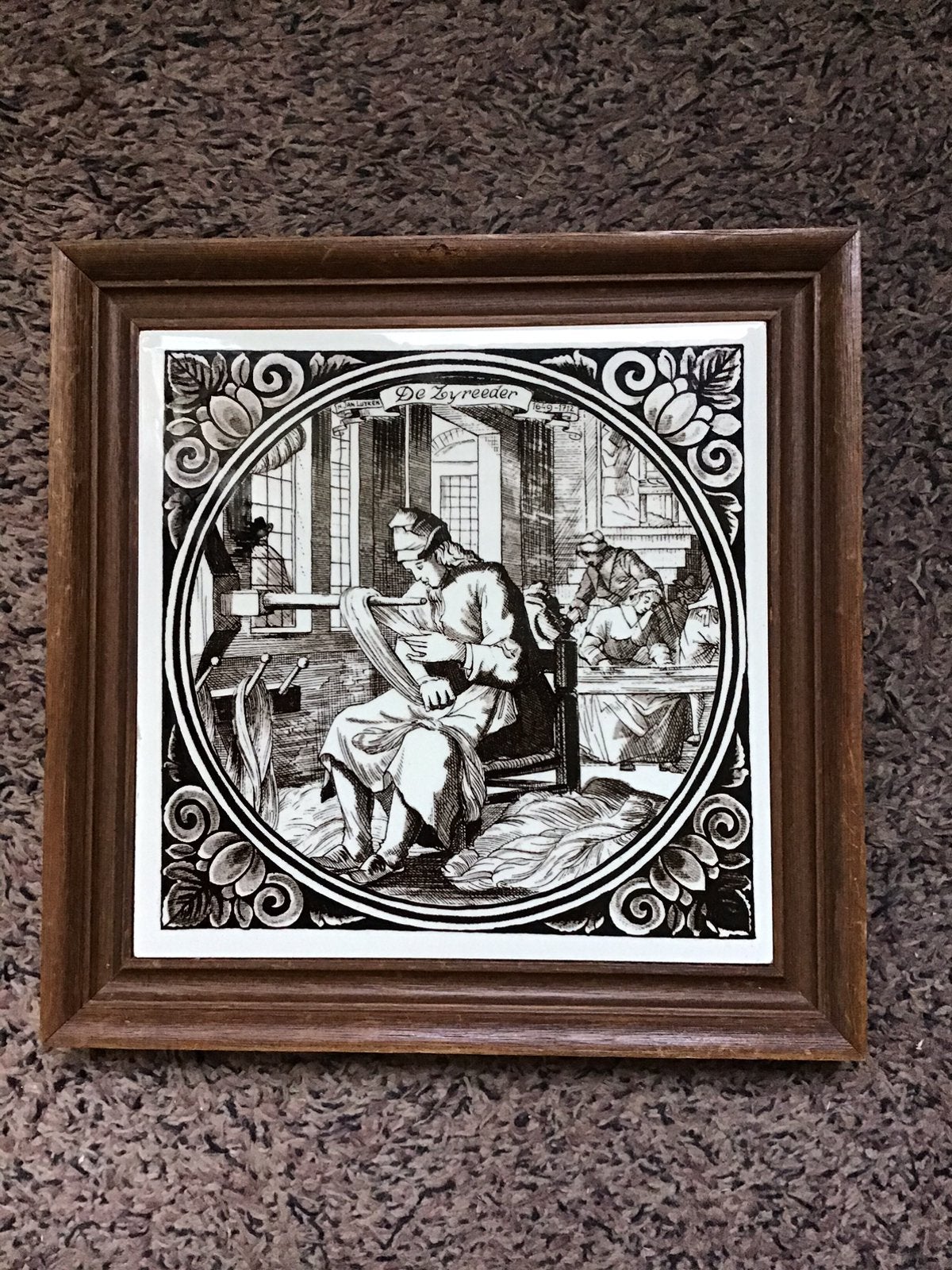 3 Tegeltjes met afbeeldingen van Jan Luyken / beroepen, Ophalen of Verzenden