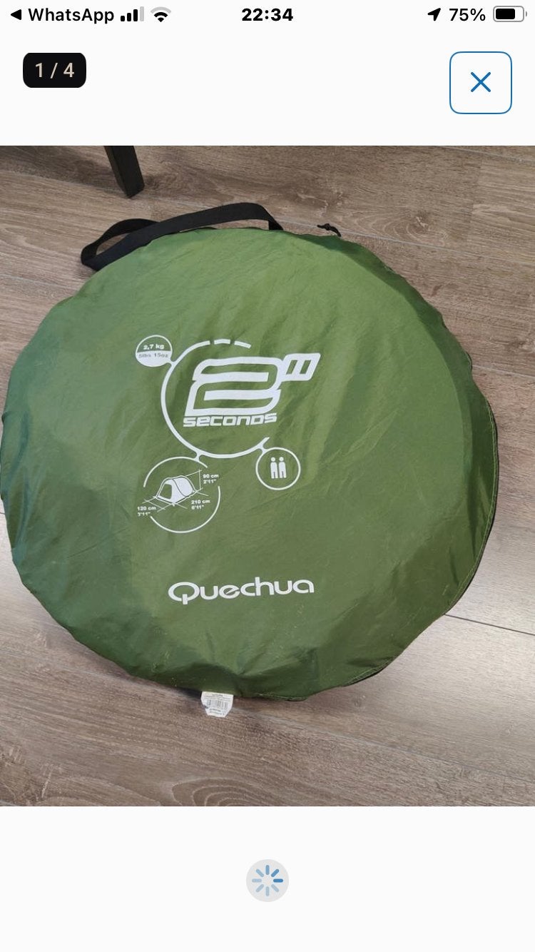 Pop-up tent, Caravans en Kamperen, Tenten, Ophalen, Zo goed als nieuw, Tot en met 2
