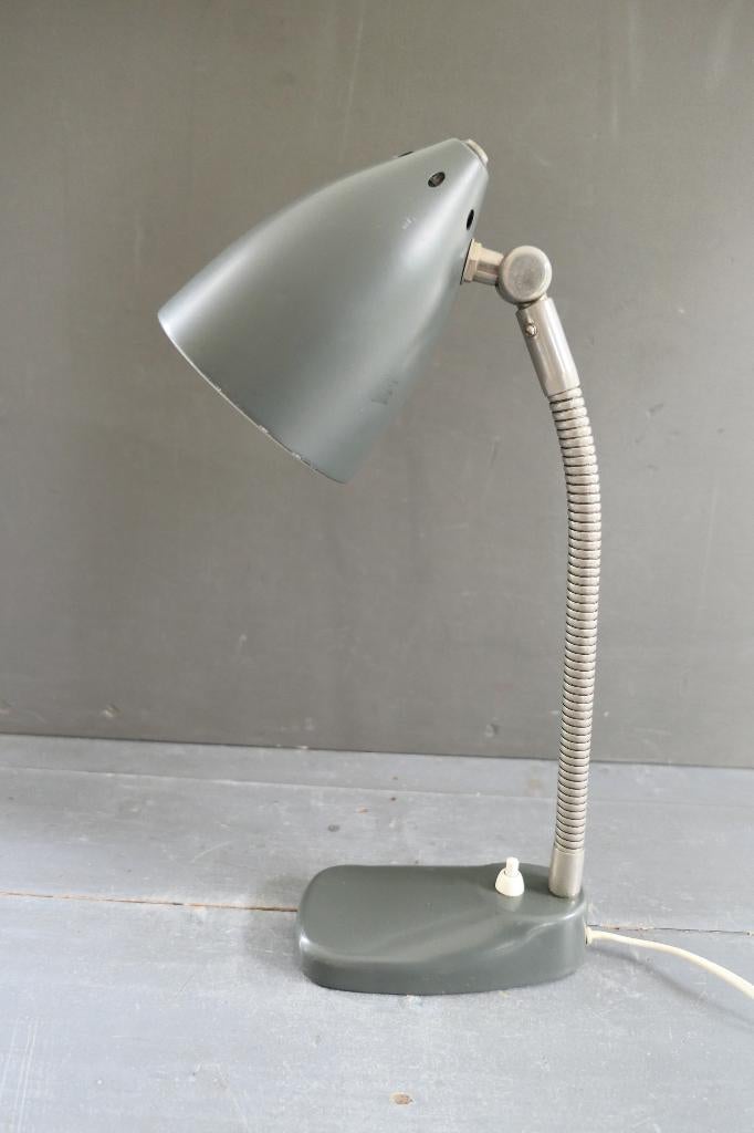 Vintage Hala Zeist bureaulamp lamp design Herman Busquet, Verzenden, Gebruikt, Metaal, Minder dan 50 cm