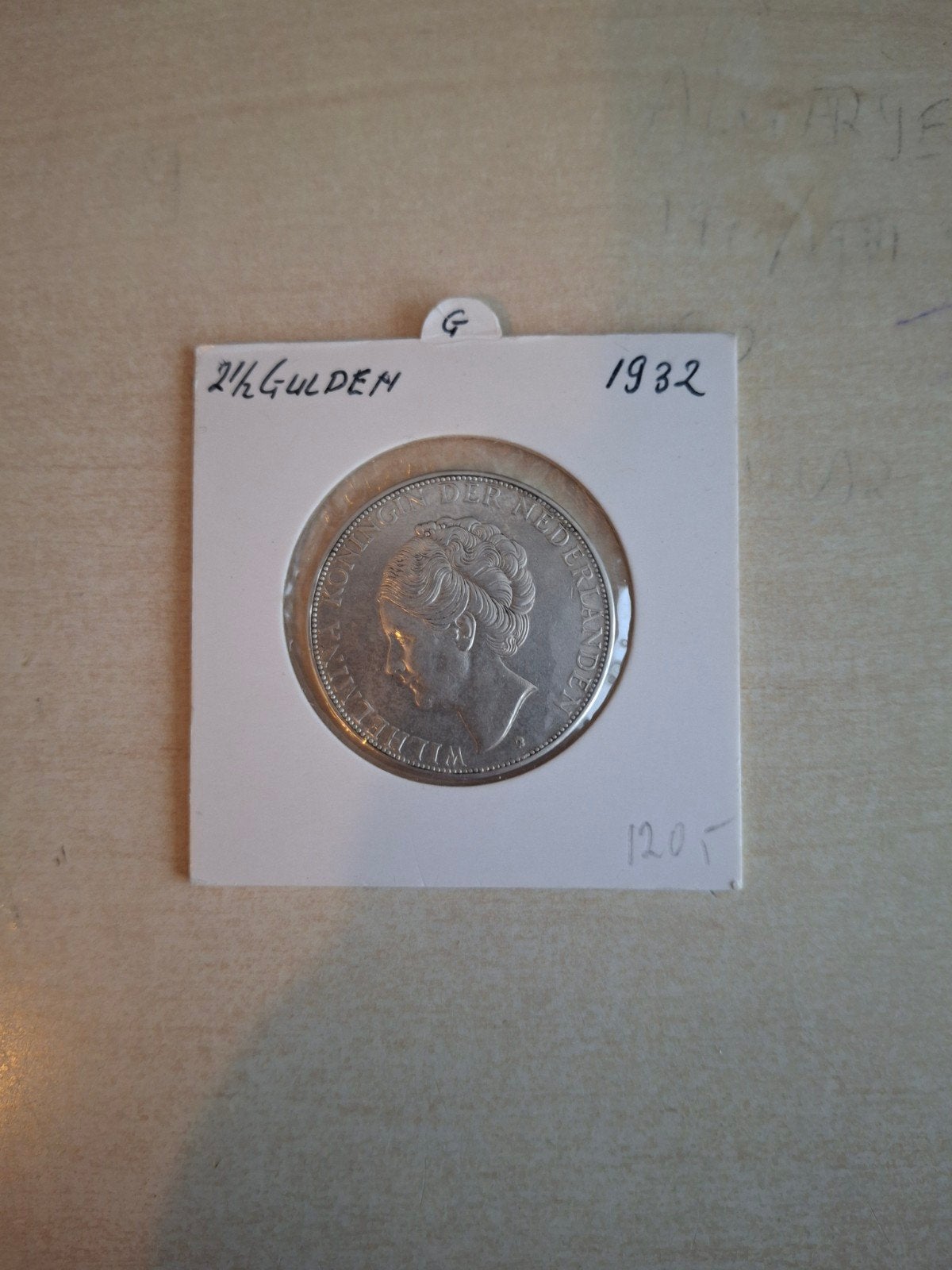 Zilveren 2 1/2 Gulden 1932 Wilhelmina Grof Haar, Ophalen of Verzenden
