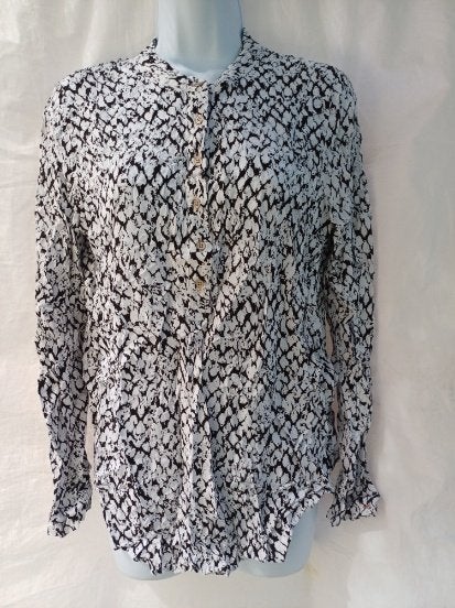 Stoer zwart-wit dames shirt mt M merk Vila, Maat 38/40 (M), ., Zwart, Ophalen of Verzenden