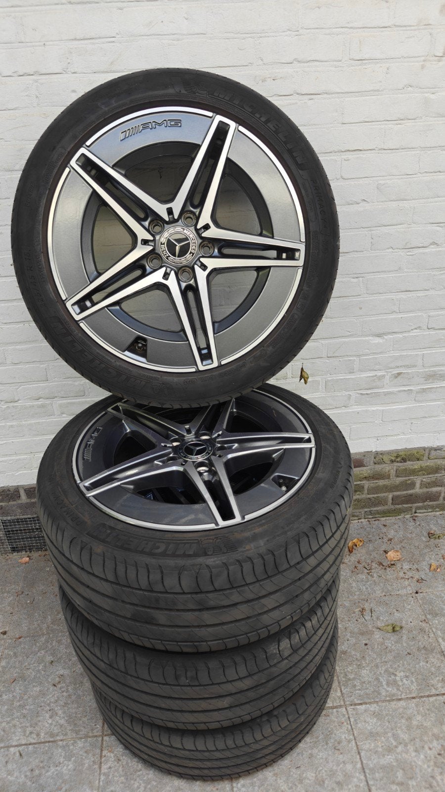 Originele Mercedes W206 AMG 18 inch breedset zomer, Ophalen, 18 inch, 255 mm, Banden en Velgen