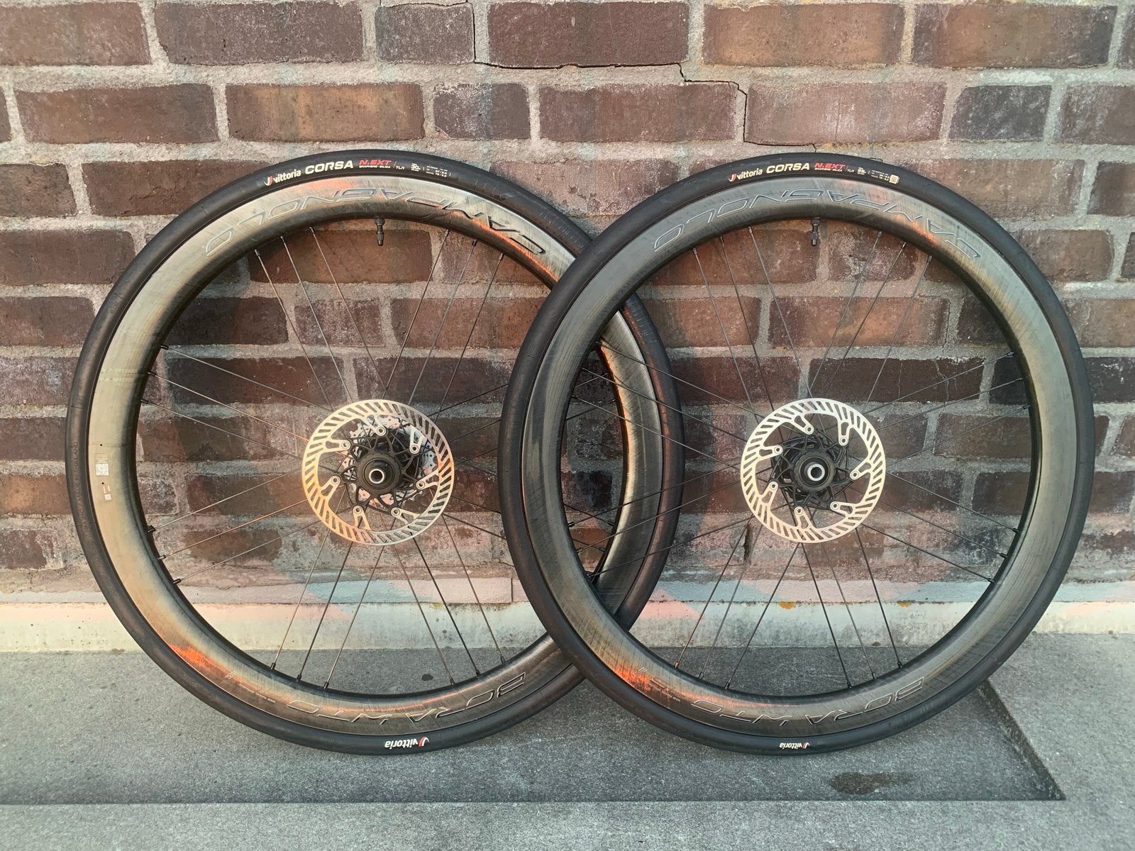 Campagnolo Bora WTO 45 wielen, Wiel, Ophalen of Verzenden, Zo goed als nieuw, Racefiets