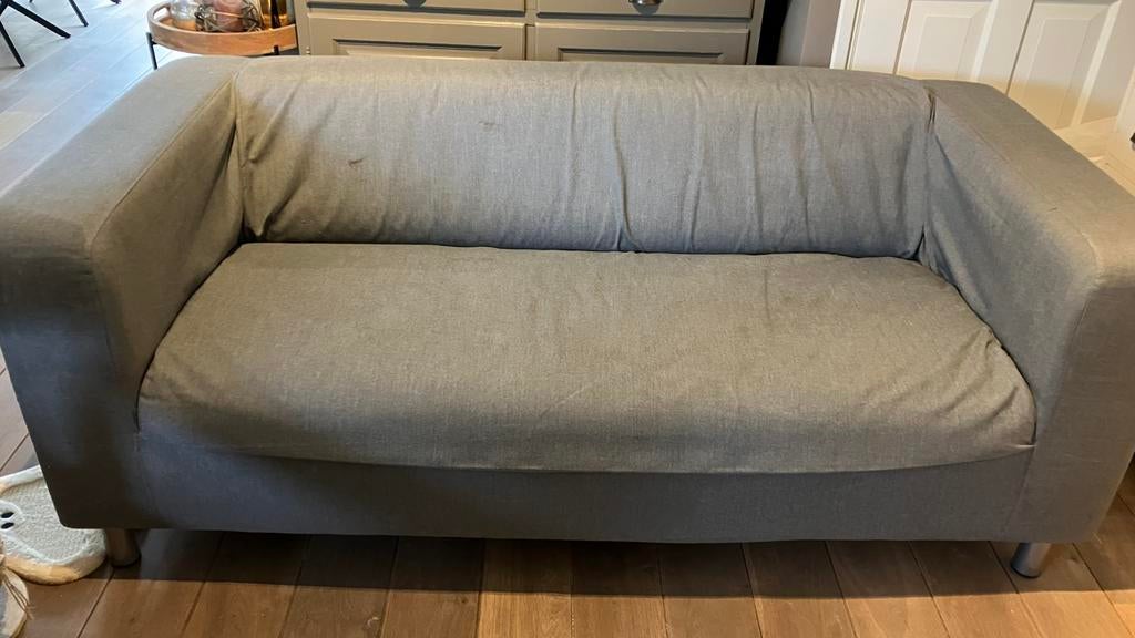 Klippan 2-persoonsbank blauw-grijs IKEA, Ophalen, Gebruikt, 150 tot 200 cm, Tweepersoons