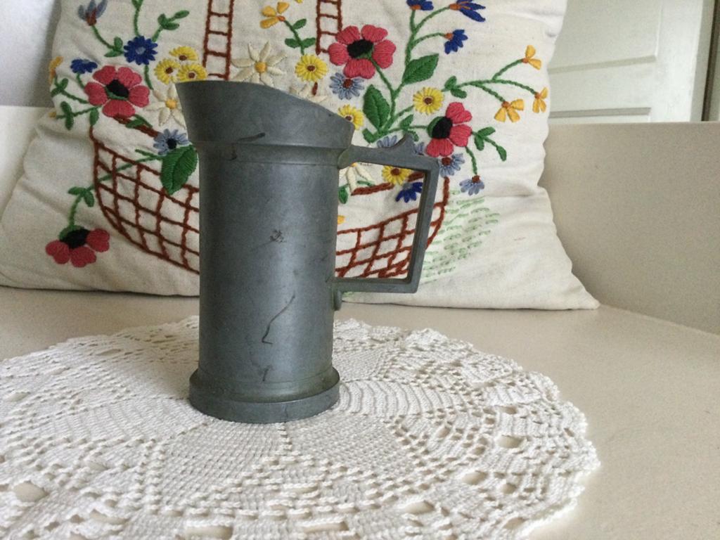 Tinnen maatkannetje, Antiek en Kunst, Antiek | Tin, Ophalen of Verzenden