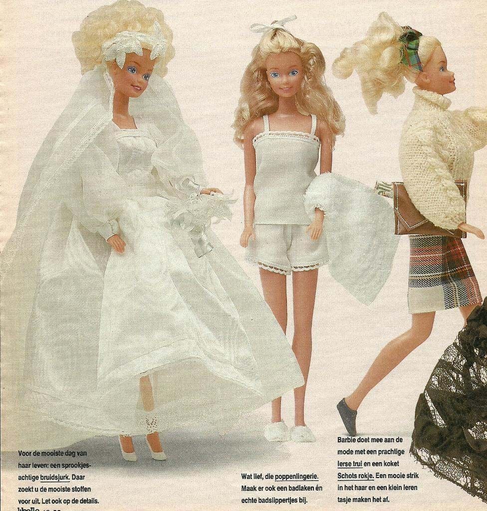 Barbie garderobe naaipatroontjes, Overige merken, Overige typen, Kind, Ophalen of Verzenden