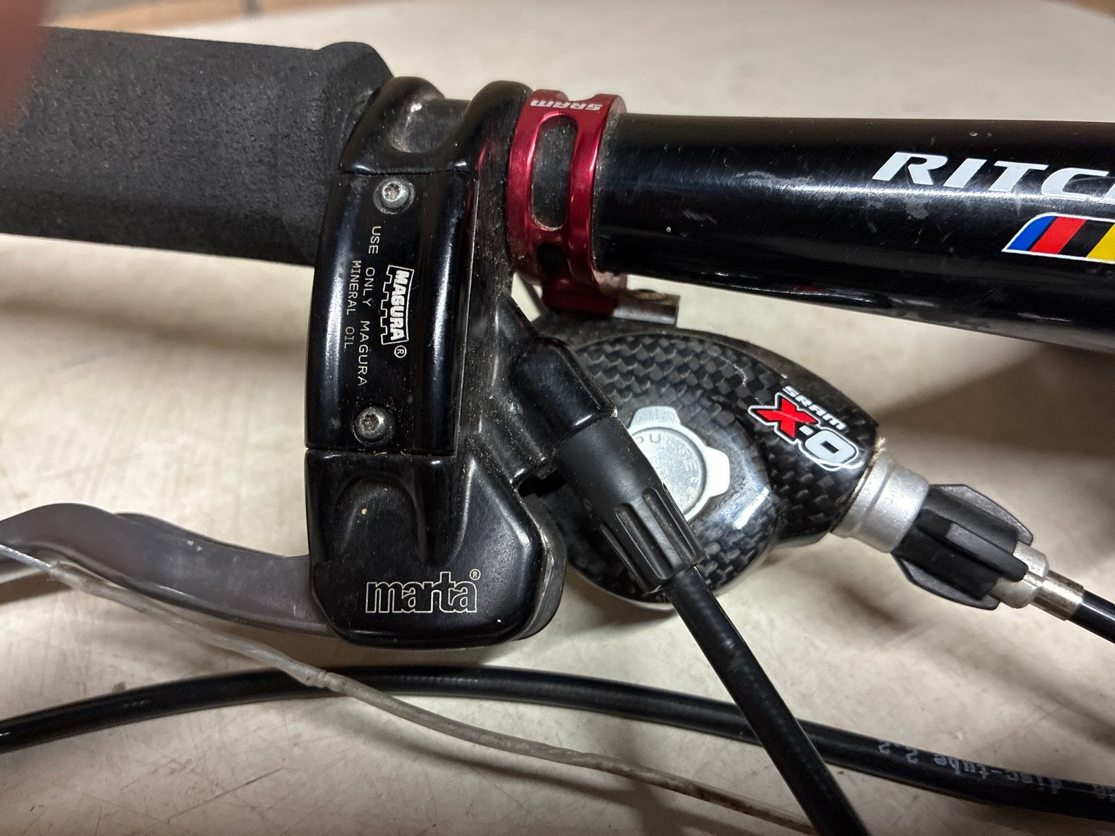 Ritchey WCS Mountainbike Stuur met SRAM X0 en Magura Marta, Fietsen en Brommers, Gebruikt, Stuur, Ophalen of Verzenden, Aluminium