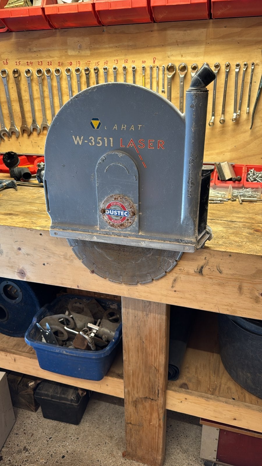 Carat W-3511 Laser Cirkelzaag met Dustec, Ophalen of Verzenden, Gebruikt, Cirkelzaag
