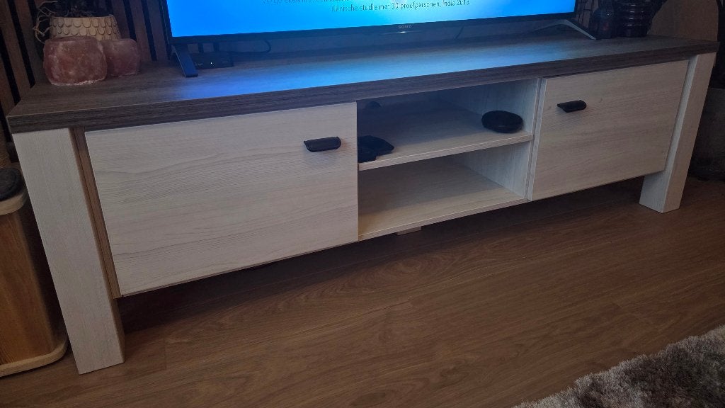 TV-meubel Lynn Leen Bakker 170x50x51 cm, Huis en Inrichting, Kasten | Televisiemeubels, Ophalen, 150 tot 200 cm, Zo goed als nieuw