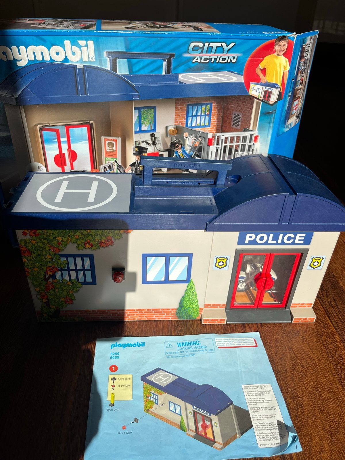 Playmobil City Action Politiebureau met Figuren en Motor, Gebruikt, Gebouw, Complete set, Ophalen of Verzenden