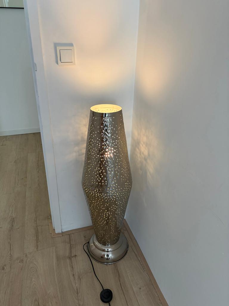 Oosterse vloerlamp, Huis en Inrichting, Lampen | Vloerlampen, Ophalen, Zo goed als nieuw, Metaal, 100 tot 150 cm