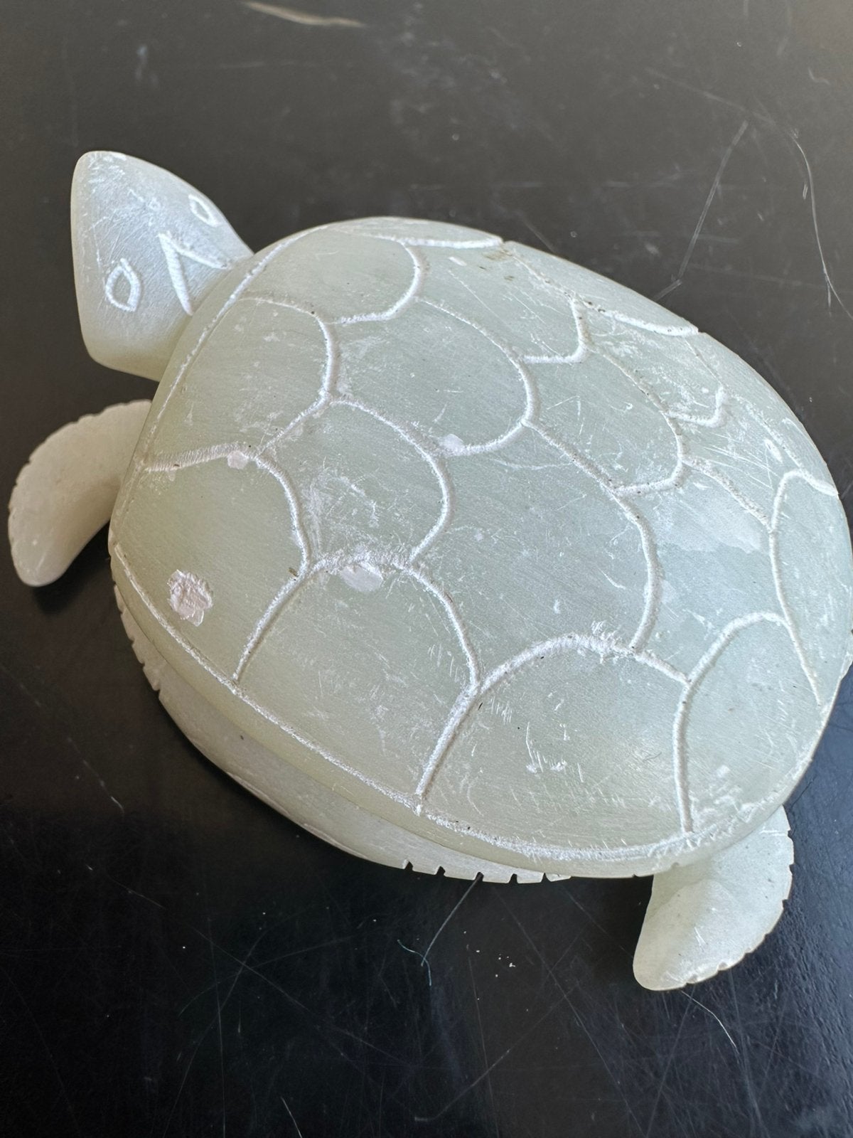 Alblast schildpad beeldje Egyptisch 9/3 cm, Ophalen of Verzenden
