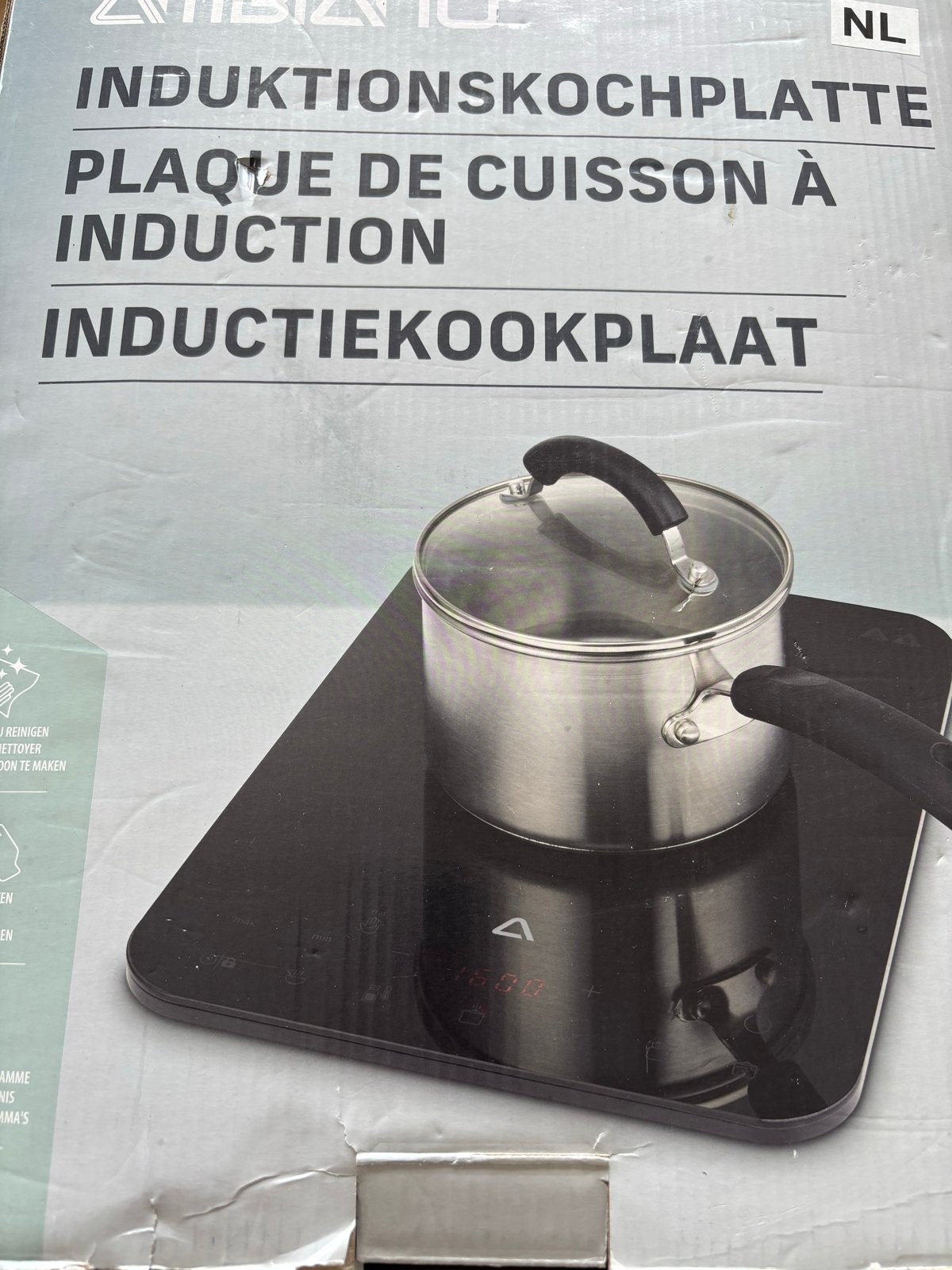 Ambiano Inductiekookplaat, Nieuw, 3 kookzones of minder, Ophalen of Verzenden, Inductie