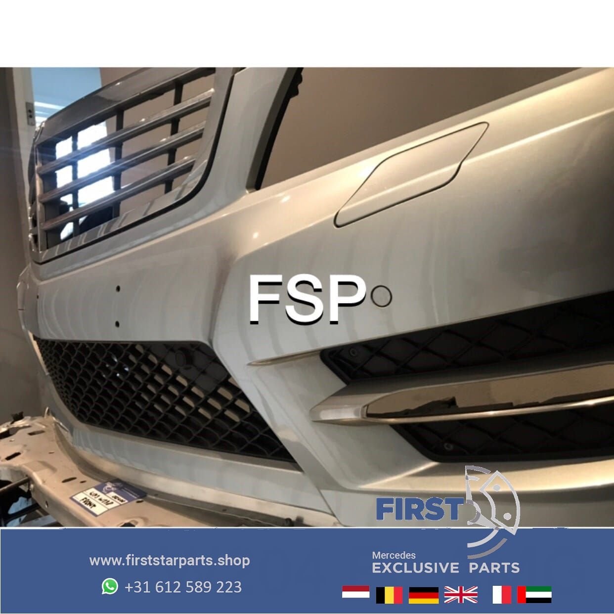 W204 C204 Mercedes C Klasse FACELIFT AMG VOORBUMPER COMPLEET, Gebruikt, -, Voor, Ophalen of Verzenden