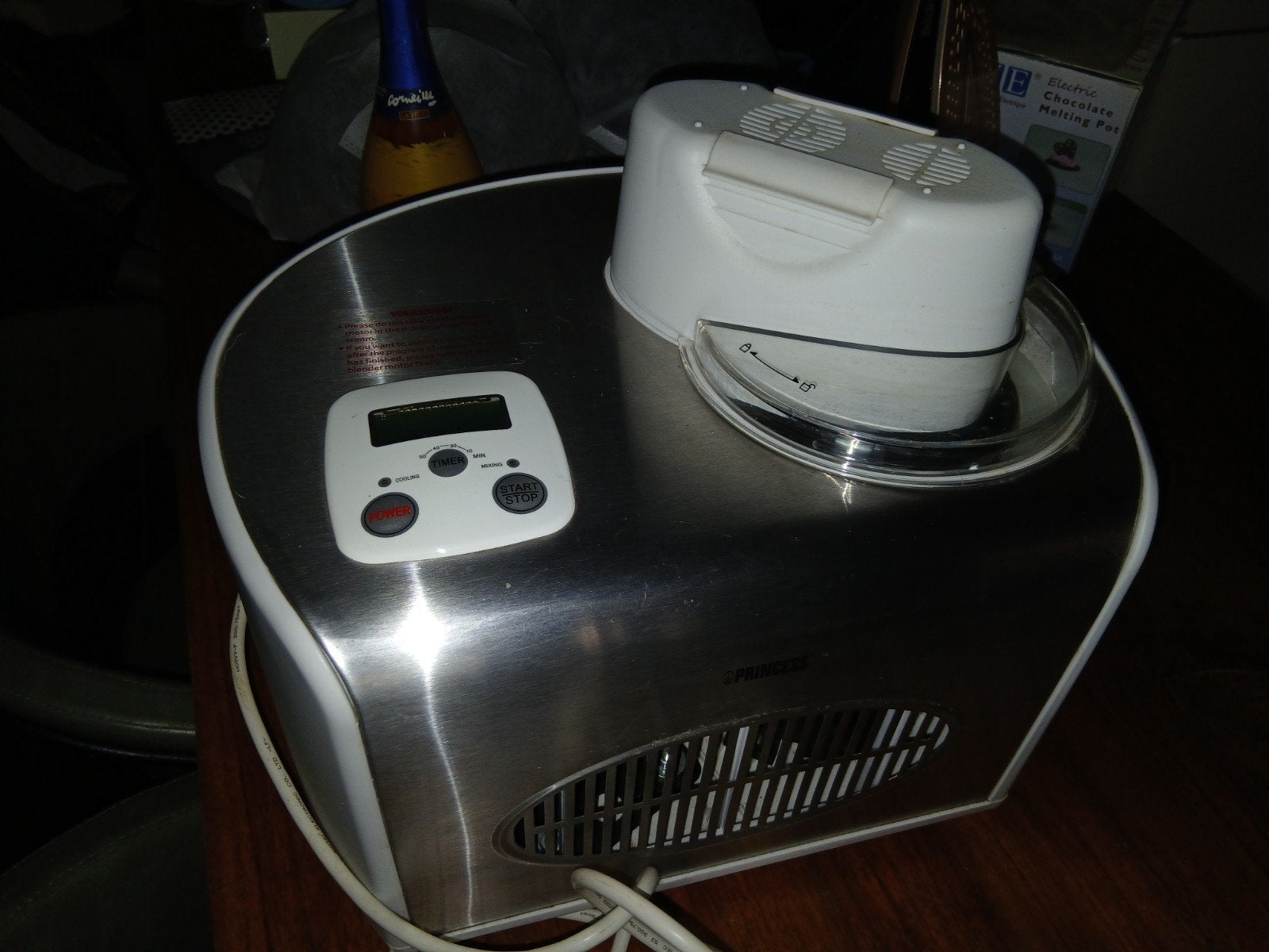 Ijsmachine princess. Zonder dat ijsbucket in vriezer., Verzenden, Gebruikt