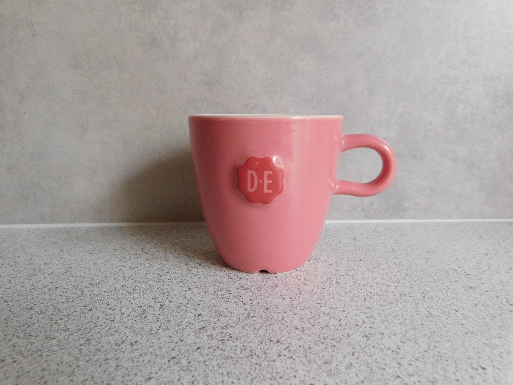 Mok 270 ml. Zegel Roze Royal Raja Douwe Egberts, Overige merken, Zo goed als nieuw, Overige stijlen, Porselein