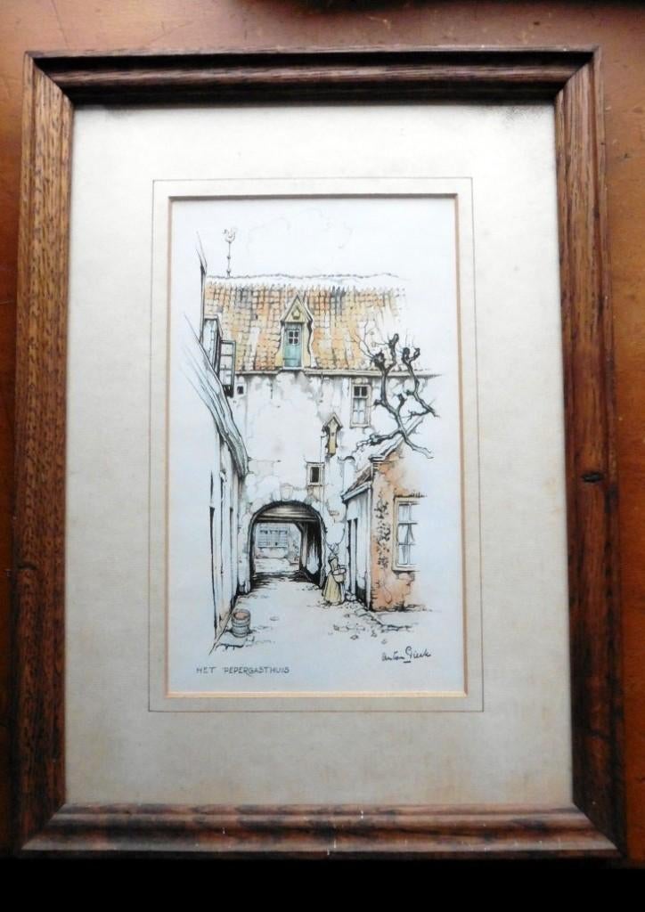 Anton Pieck prenten, Verzamelen, Foto's en Prenten, Zo goed als nieuw, Prent, Overige onderwerpen, 1960 tot 1980, Ophalen of Verzenden