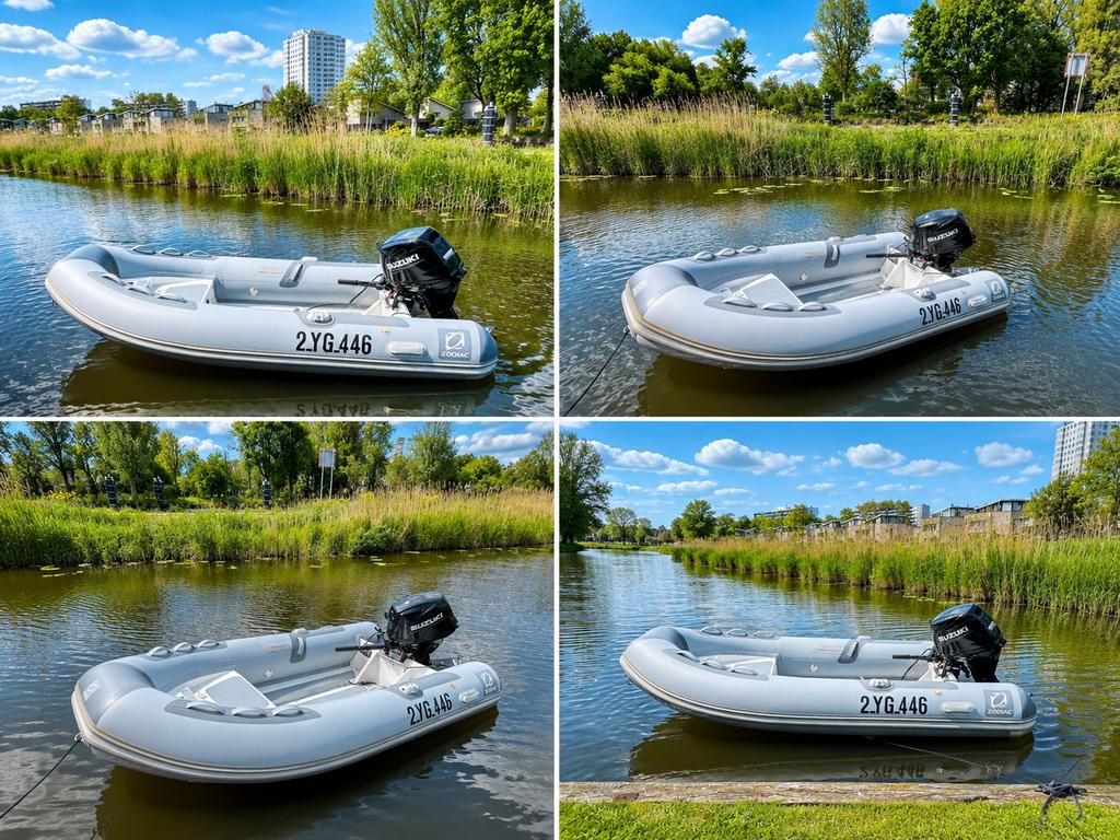 Zodiac rib rubberboot met Suzuki 30 pk buitenboordmotor, Watersport en Boten, Ophalen, Aluminium, Inclusief motor, 3 m