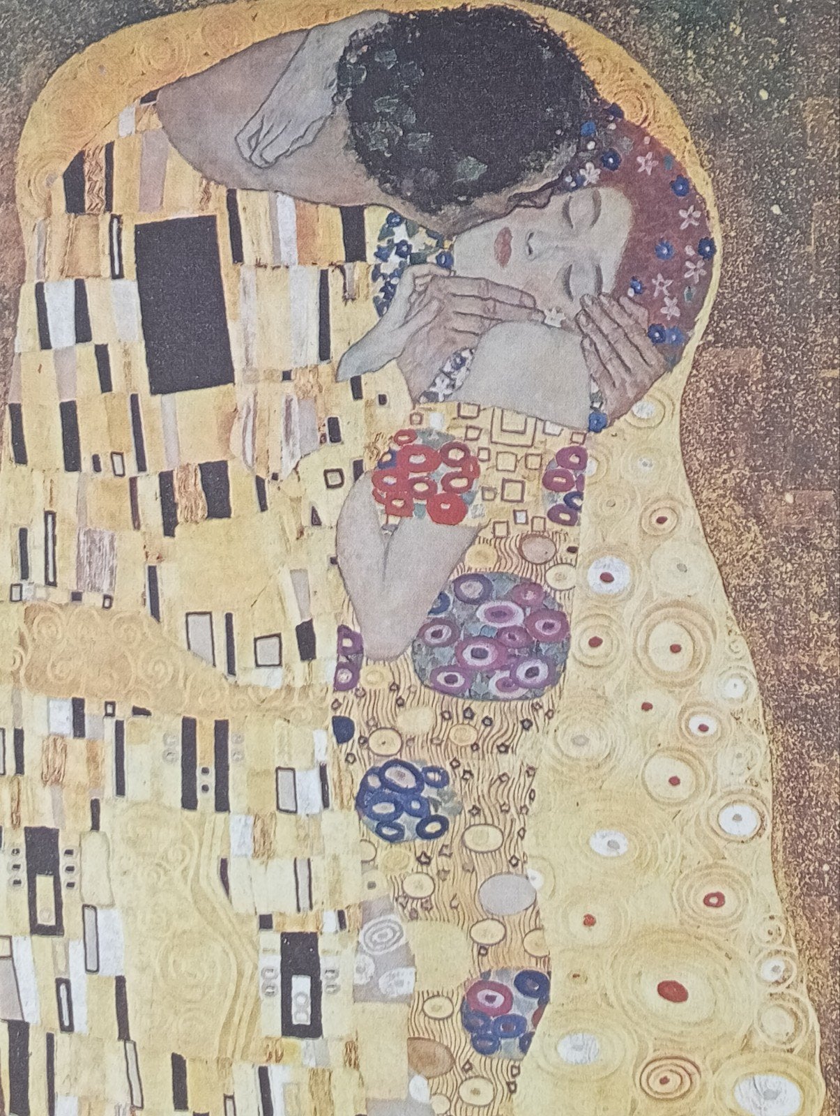 Gustav Klimt print liefdeskoppel, Ophalen of Verzenden