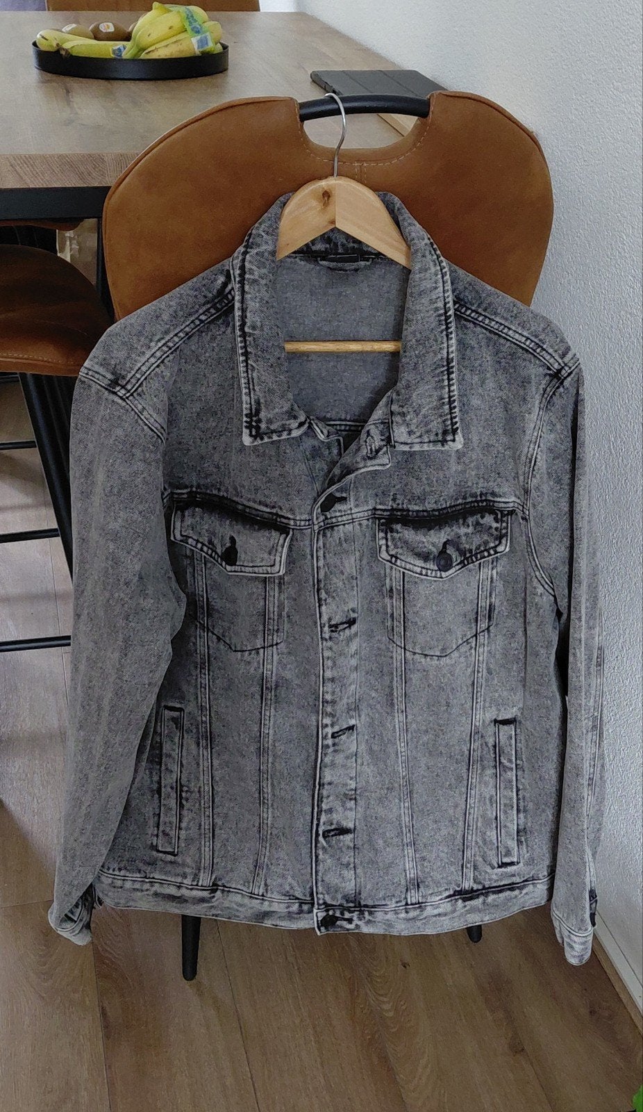 Grijze spijkerjas maat XL, Kleding | Heren, Ophalen of Verzenden, Zo goed als nieuw, Maat 56/58 (XL), Grijs