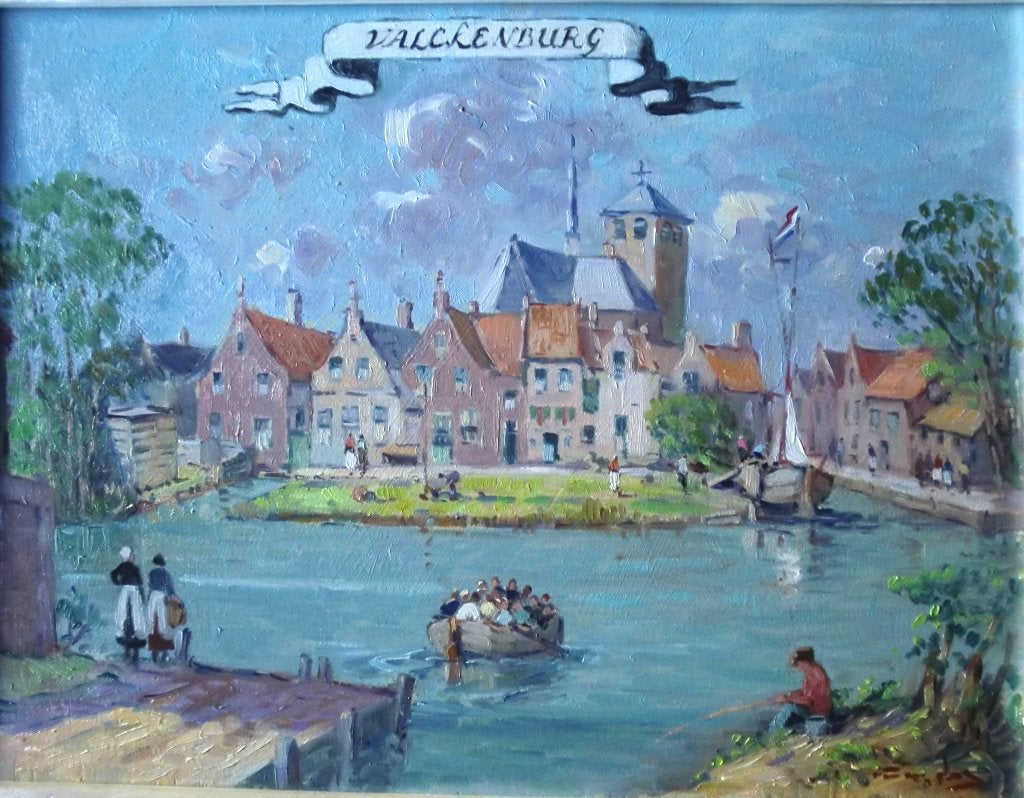 Schilderij Niek Van Der Plas., Ophalen of Verzenden, Gesigneerd