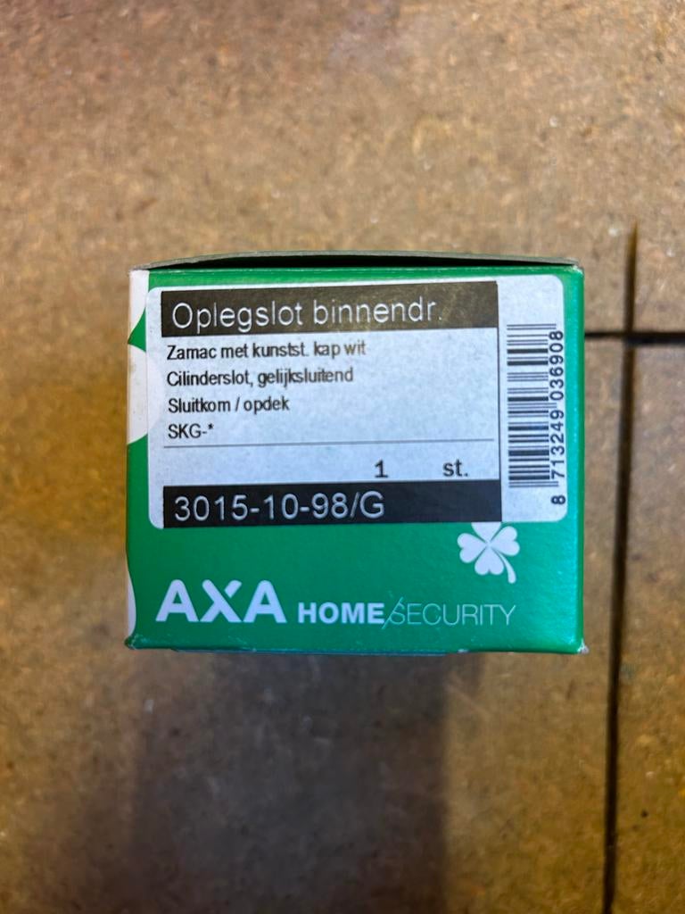 11 stuks AXA Oplegslot Wit Kunststof Kap Cilinderslot, Verzenden, Nieuw, Overige materialen, Slot