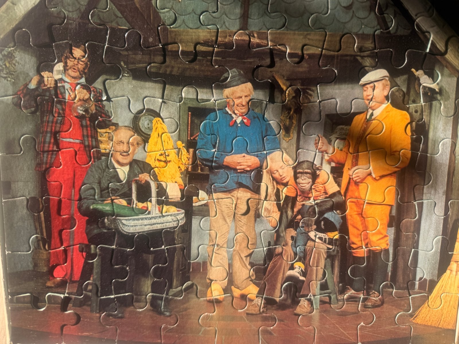 Ti-Ta Tovenaar puzzel 1972 – 63 stukjes – COMPLEET – Vintage, Ophalen of Verzenden, Meer dan 50 stukjes, Gebruikt, 6 jaar of ouder