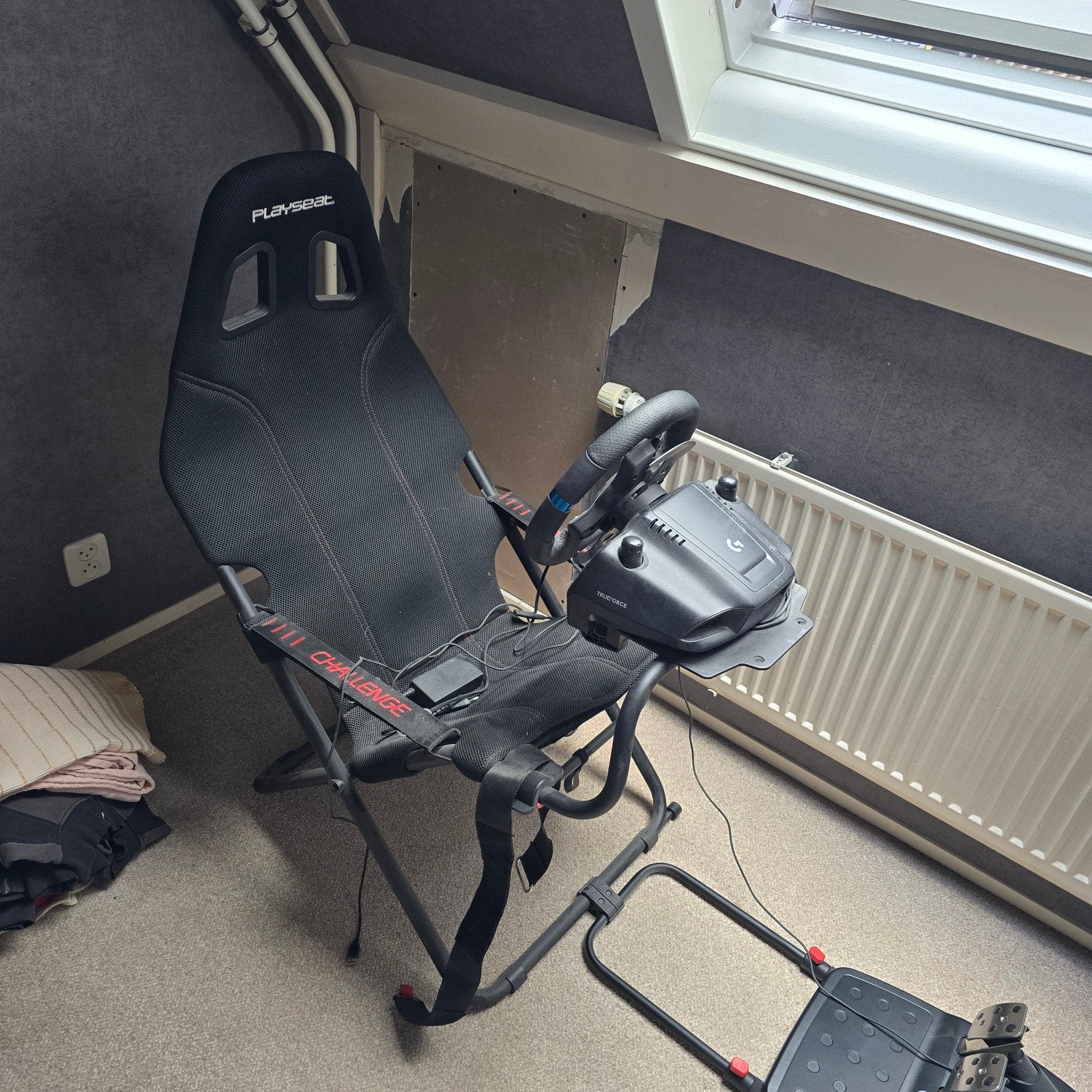 Race stoel compleet met stuur en pedalen, Ophalen of Verzenden, Overige merken, Gebruikt