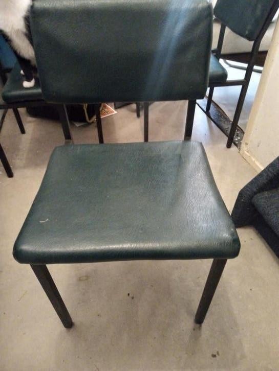 4 Martin Visser eetkamer stoelen, Huis en Inrichting, Ophalen of Verzenden, Gebruikt, Leer, Design