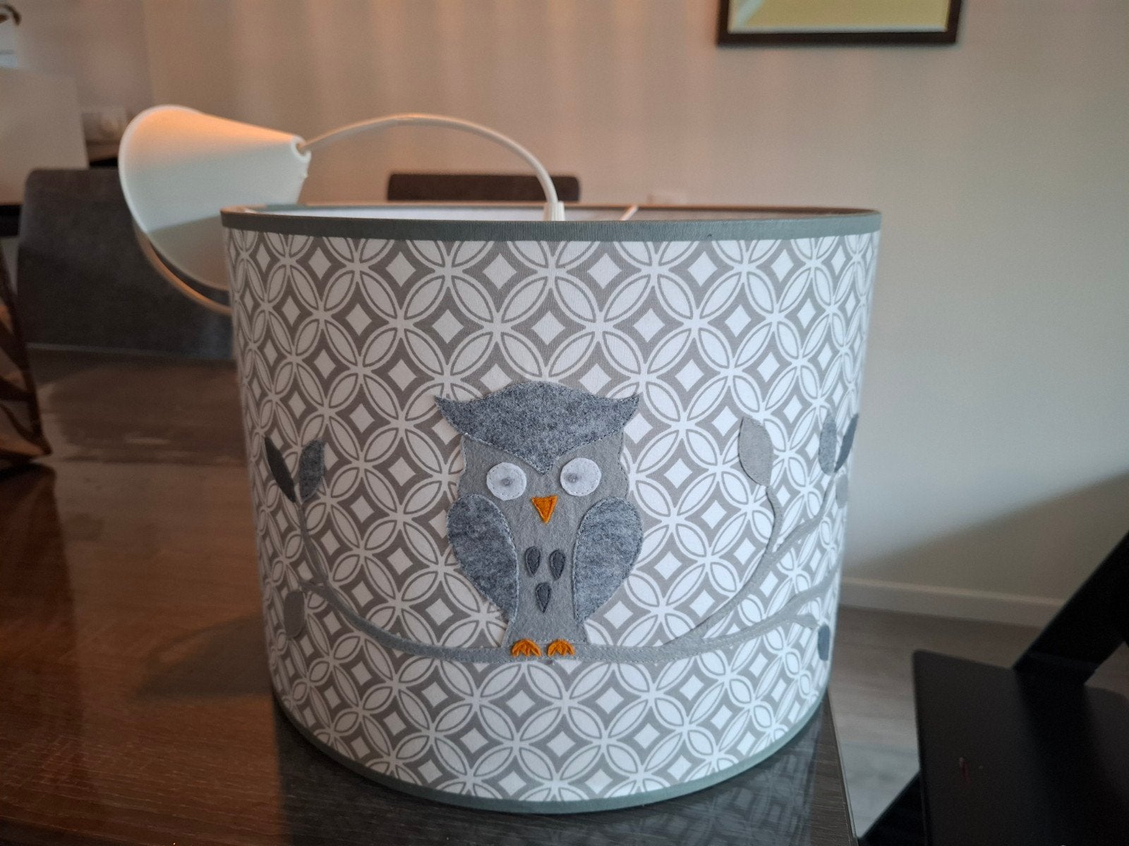 kinder hanglamp met uilen, 35 cm, Rond, 26 cm, Zo goed als nieuw