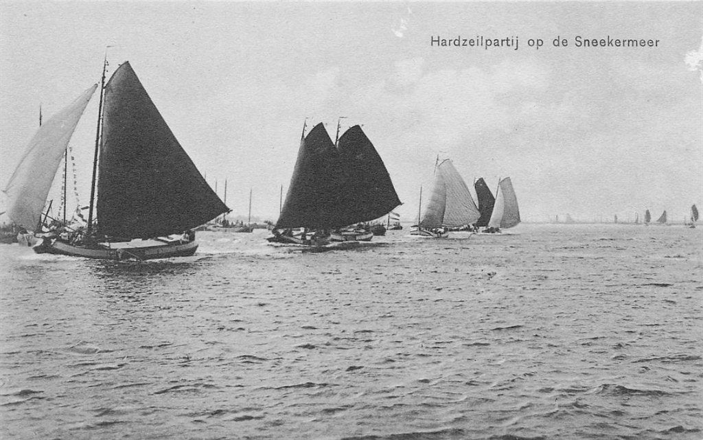 702-186-009 Hardzeilpartij Op De Sneekermeer, Verzenden, Voor 1920, Friesland