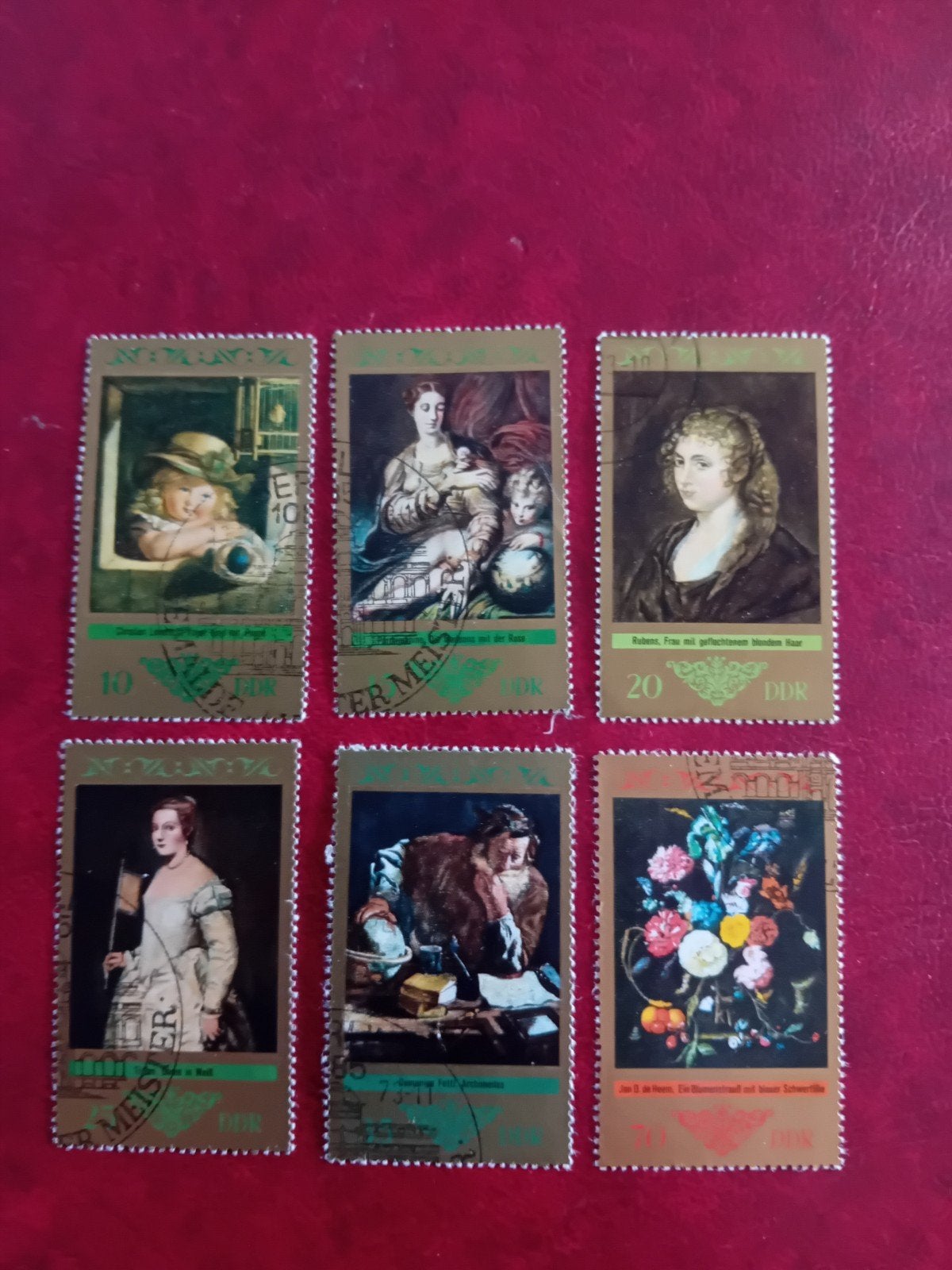 DDR Postzegels - Oude Meesters Kunstcollectie, Ophalen of Verzenden, DDR, Gestempeld