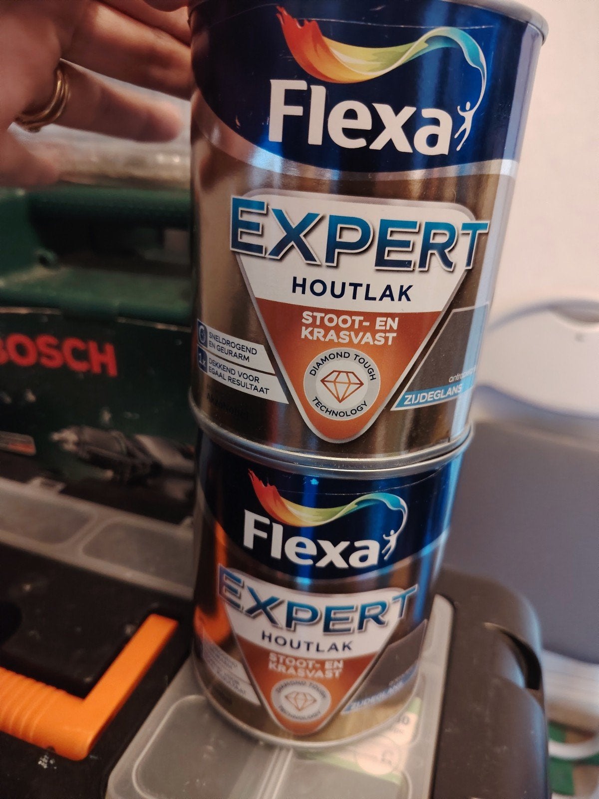 Flexa Expert Houtlak Zijdeglans antraciet, Bruin, Nieuw, Ophalen of Verzenden, Lak