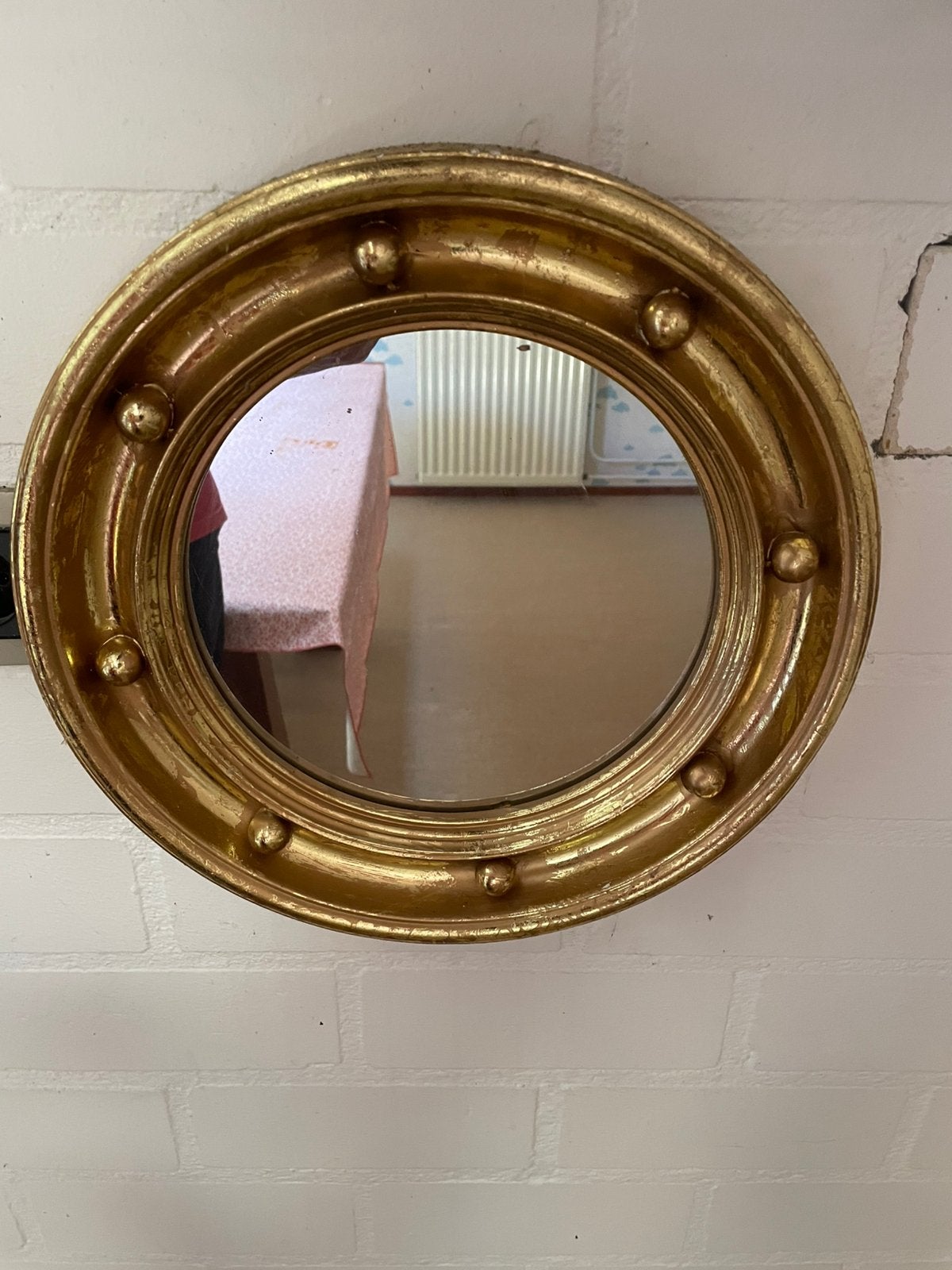 Spiegel, Huis en Inrichting, Woonaccessoires | Spiegels, Minder dan 50 cm, Rond, Ophalen of Verzenden, Zo goed als nieuw