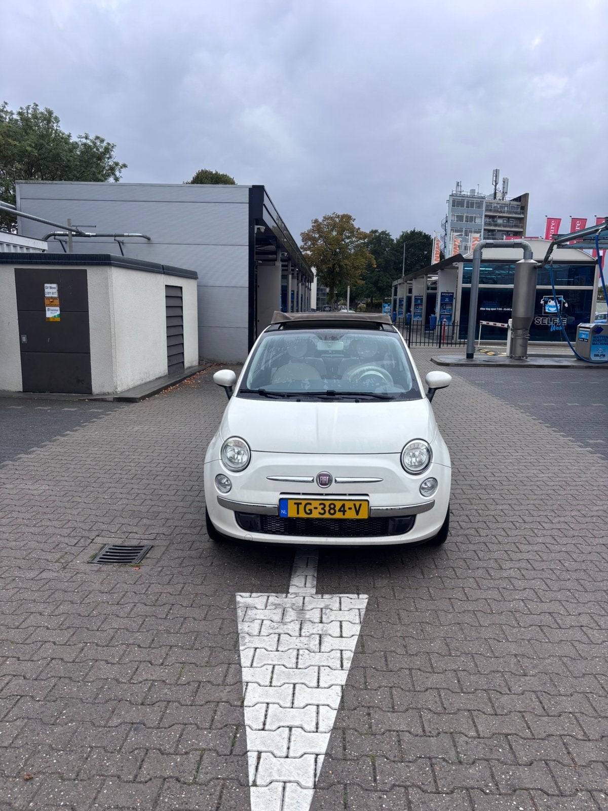 Fiat 500 1.2 C 2009 Wit + met parkeersensoren, Auto's, Voorwielaandrijving, 4 cilinders, Wit, Handgeschakeld