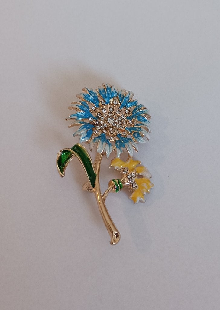 Bloem broche, Overige materialen, 4 tot 7 cm, Overige kleuren, Nieuw