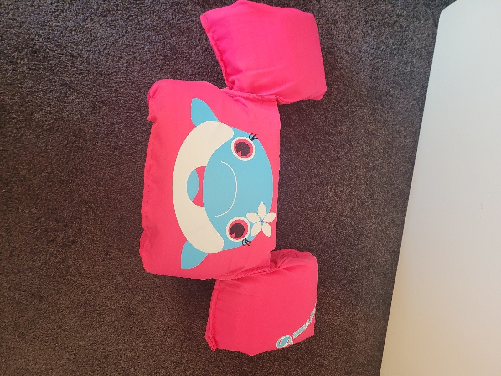 Roze Puddle Jumper met dolfijn, Maat 116, Meisje, Ophalen of Verzenden, Zo goed als nieuw