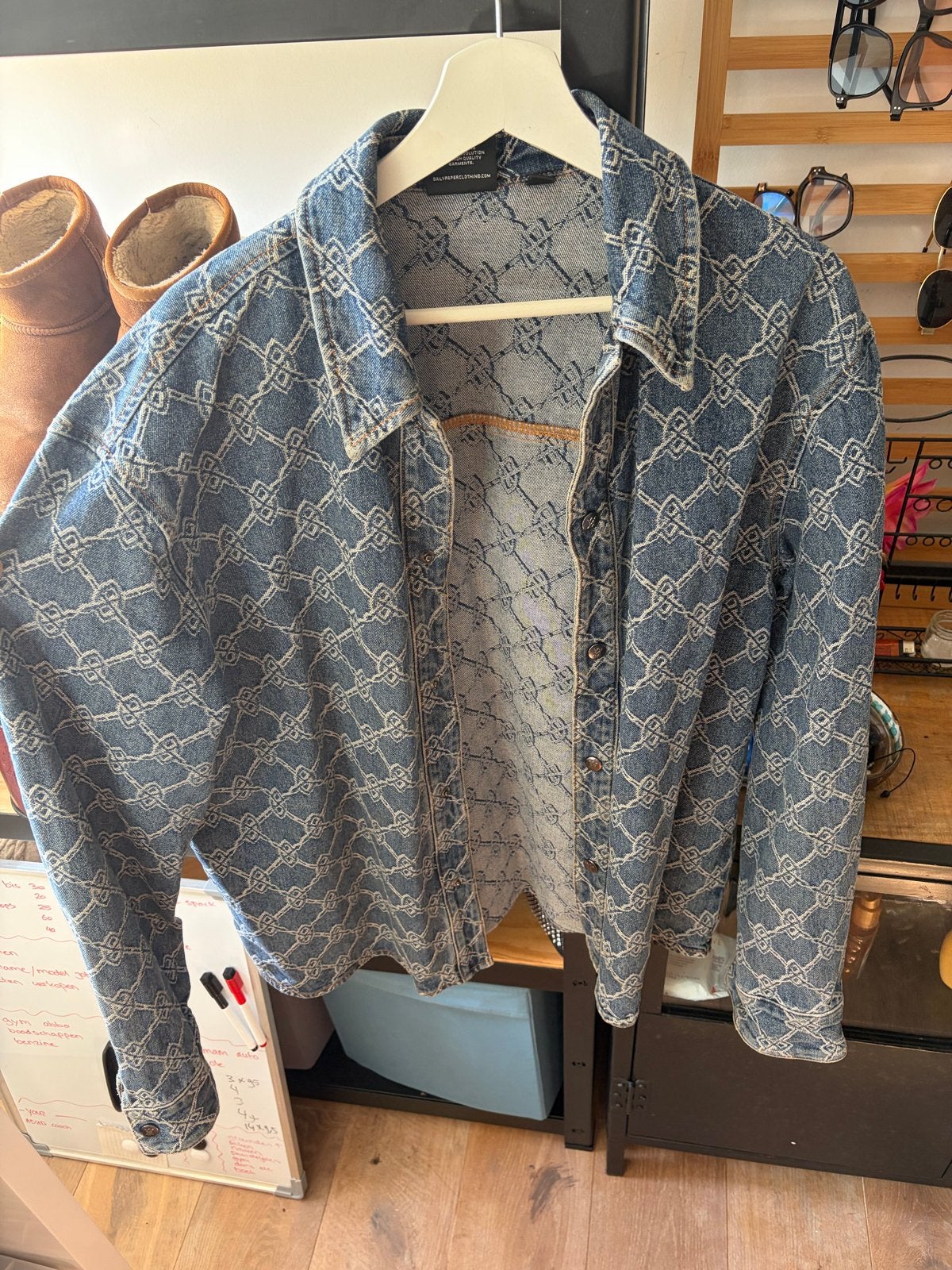 Daily paper spijker jas, Kleding | Heren, Jassen | Zomer, Verzenden, Zo goed als nieuw, Blauw