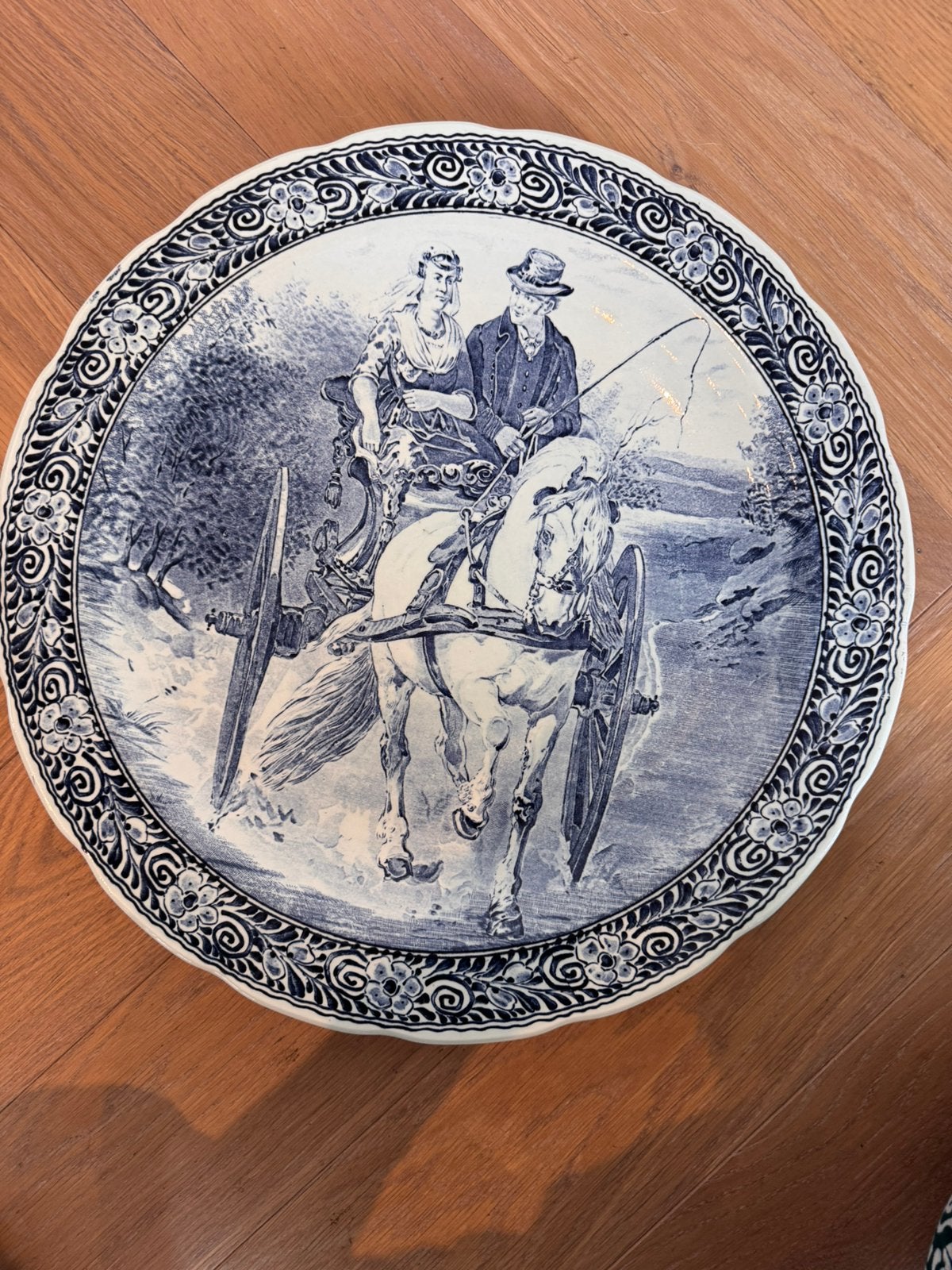 Prachtig vintage Delfs blauw wandbord 1960, Ophalen of Verzenden