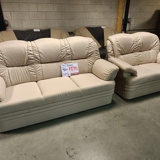 Bankstel model Anna 3-zits + 2-zits luxe champagne kleur, Ophalen, 150 tot 200 cm, Nieuw, 75 tot 100 cm