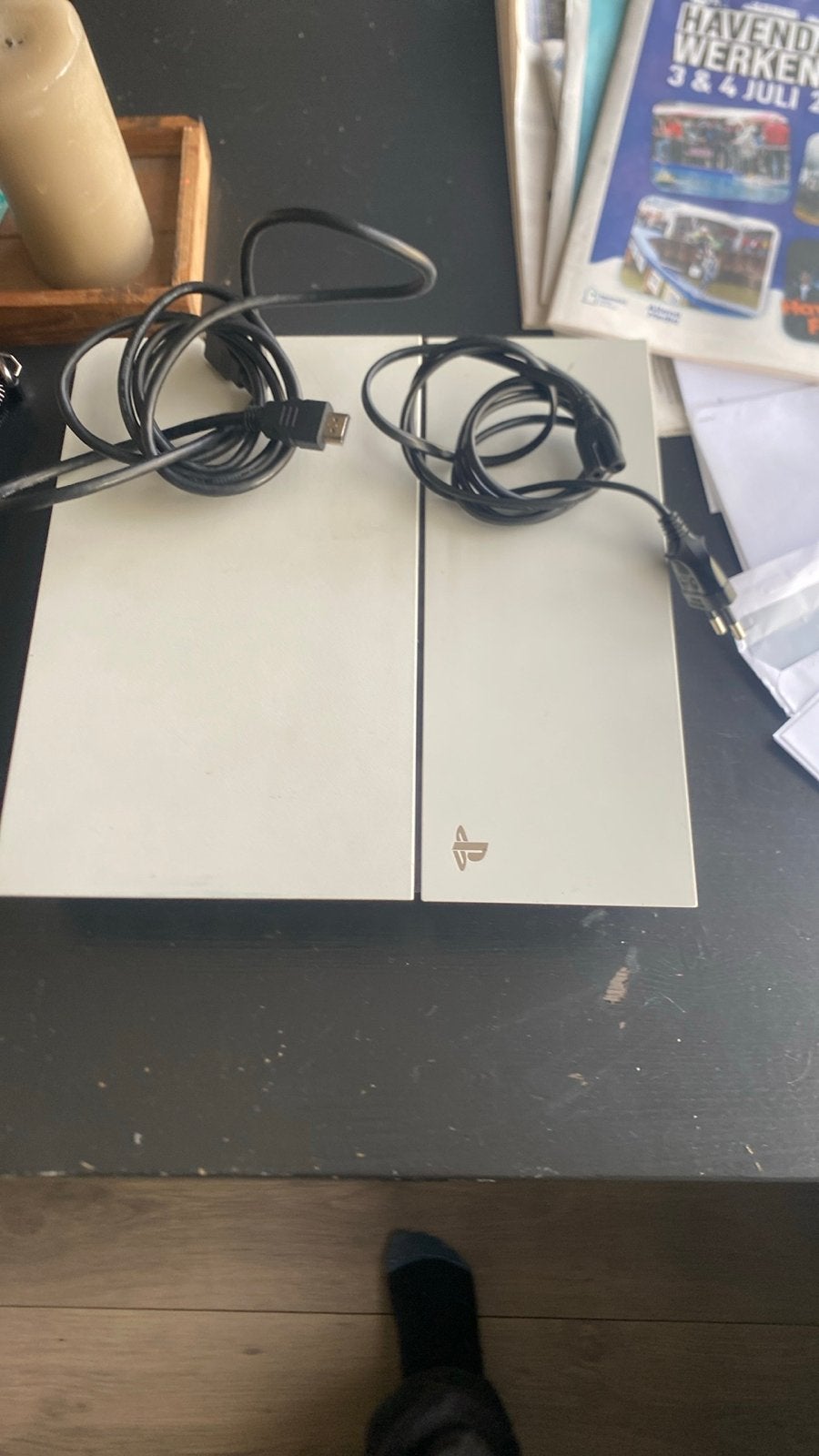 Witte PlayStation 4 (PS4) - Zo goed als nieuw, zonder contro, Spelcomputers en Games, Spelcomputers | Sony PlayStation 4, 500 GB